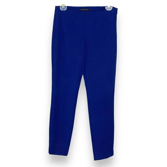 Theory Belisa Basis Ankle Length Twill Pant Modern Minimal Royal Blue Women’s 0 - Picture 2 of 13